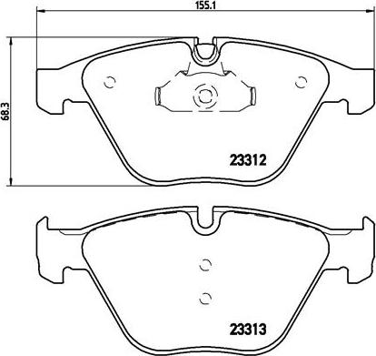 Brembo P 06 054X - Komplet Pločica, disk-kočnica www.molydon.hr