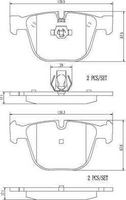 Brembo P06050N - Komplet Pločica, disk-kočnica www.molydon.hr