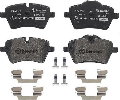 Brembo P 06 051X - Komplet Pločica, disk-kočnica www.molydon.hr