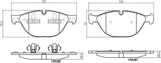 Brembo P06058N - Komplet Pločica, disk-kočnica www.molydon.hr