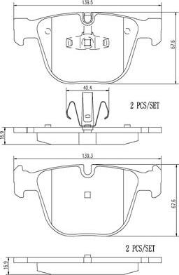 Brembo P06053N - Komplet Pločica, disk-kočnica www.molydon.hr