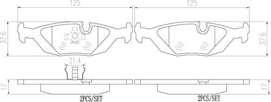 Brembo P06009N - Komplet Pločica, disk-kočnica www.molydon.hr