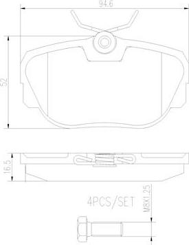 Brembo P06010N - Komplet Pločica, disk-kočnica www.molydon.hr