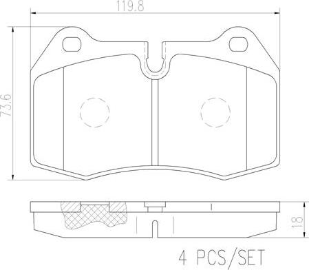 Brembo P06018N - Komplet Pločica, disk-kočnica www.molydon.hr