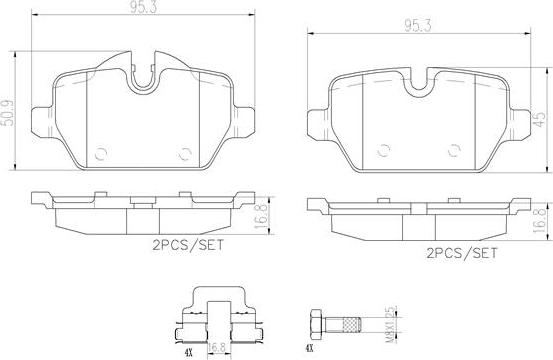 Brembo P06080N - Komplet Pločica, disk-kočnica www.molydon.hr