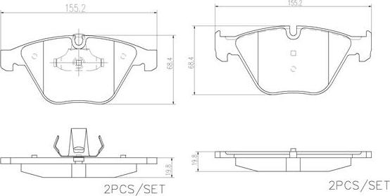 Brembo P06081N - Komplet Pločica, disk-kočnica www.molydon.hr