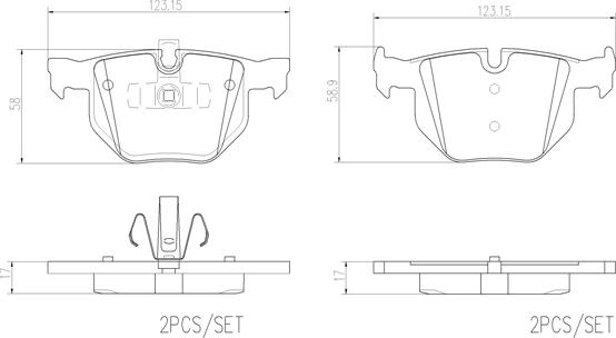 Brembo P06039N - Komplet Pločica, disk-kočnica www.molydon.hr