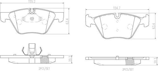 Brembo P06036N - Komplet Pločica, disk-kočnica www.molydon.hr