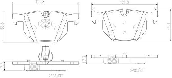 Brembo P06033N - Komplet Pločica, disk-kočnica www.molydon.hr