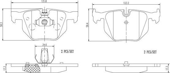 Brembo P06029N - Komplet Pločica, disk-kočnica www.molydon.hr