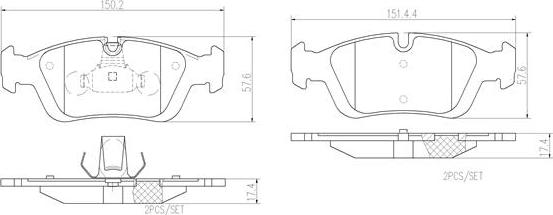 Brembo P06024N - Komplet Pločica, disk-kočnica www.molydon.hr