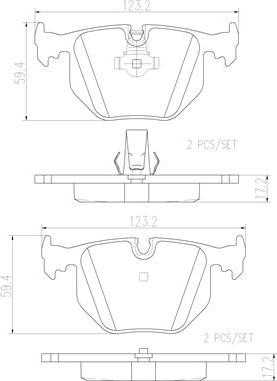 Brembo P06020N - Komplet Pločica, disk-kočnica www.molydon.hr