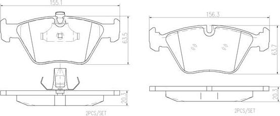 Brembo P06022N - Komplet Pločica, disk-kočnica www.molydon.hr