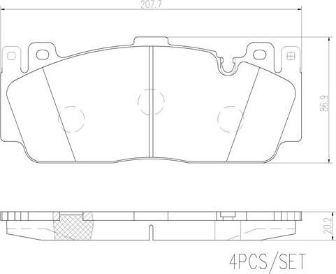 Brembo P06079N - Komplet Pločica, disk-kočnica www.molydon.hr