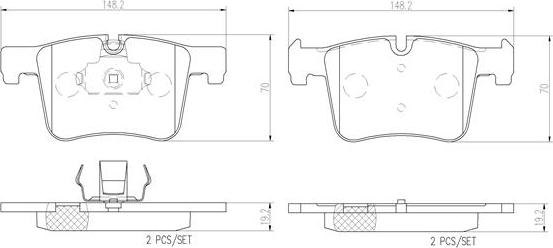 Brembo P06075N - Komplet Pločica, disk-kočnica www.molydon.hr