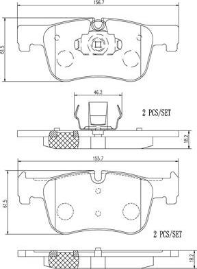 Brembo P06070N - Komplet Pločica, disk-kočnica www.molydon.hr