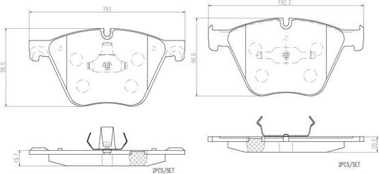 Brembo P06073N - Komplet Pločica, disk-kočnica www.molydon.hr