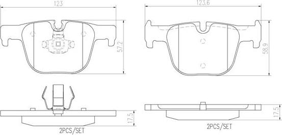 Brembo P06072N - Komplet Pločica, disk-kočnica www.molydon.hr