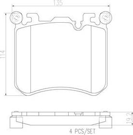 Brembo P06077N - Komplet Pločica, disk-kočnica www.molydon.hr