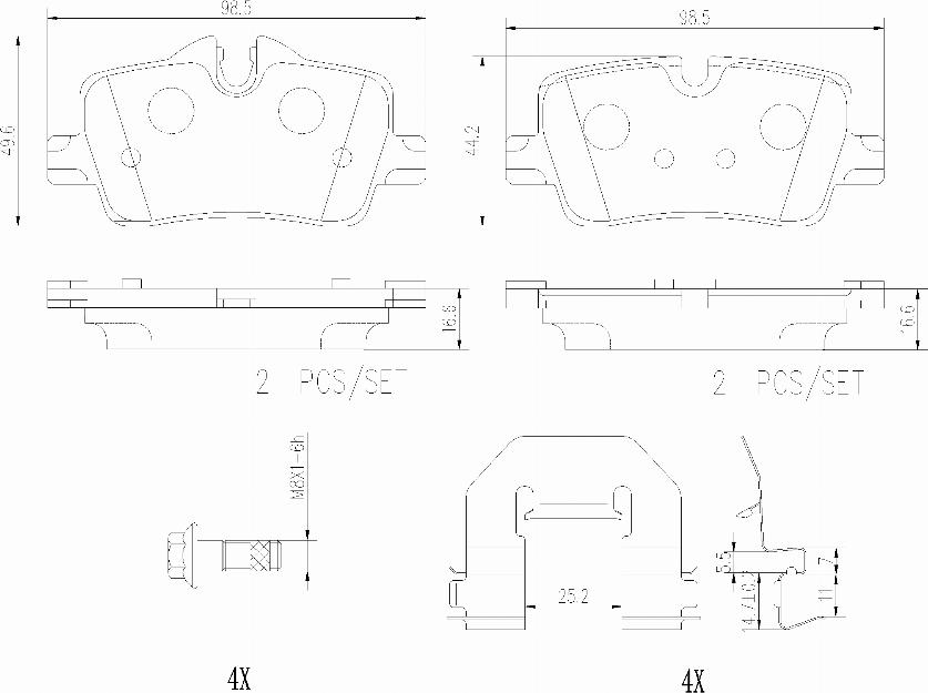 Brembo P06113N - Komplet Pločica, disk-kočnica www.molydon.hr