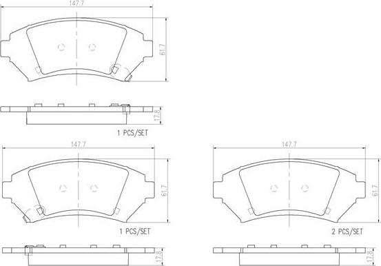 Brembo P07006N - Komplet Pločica, disk-kočnica www.molydon.hr