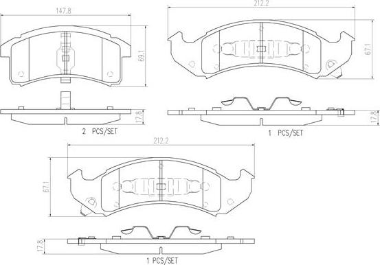 Brembo P07002N - Komplet Pločica, disk-kočnica www.molydon.hr