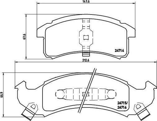 Brembo P 07 002 - Komplet Pločica, disk-kočnica www.molydon.hr