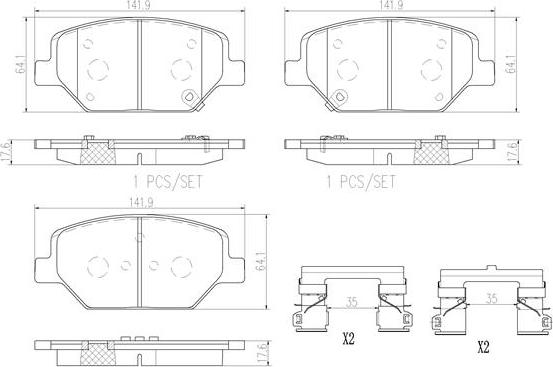 Brembo P07007N - Komplet Pločica, disk-kočnica www.molydon.hr