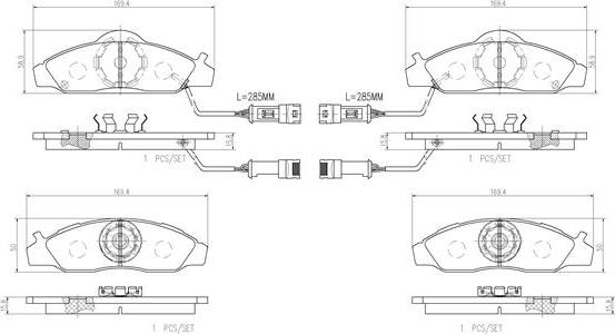 Brembo P15003N - Komplet Pločica, disk-kočnica www.molydon.hr