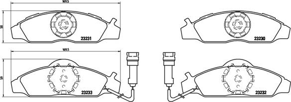 Brembo P 15 003 - Komplet Pločica, disk-kočnica www.molydon.hr