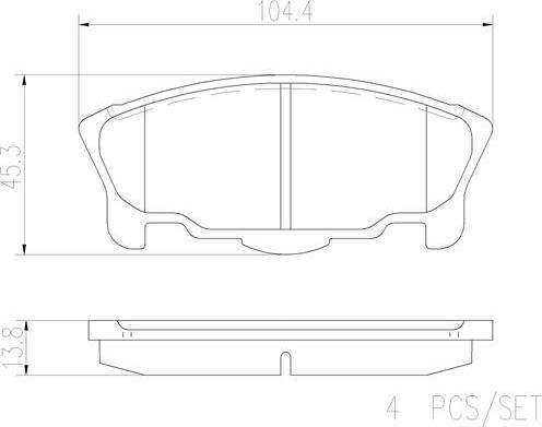 Brembo P16014N - Komplet Pločica, disk-kočnica www.molydon.hr