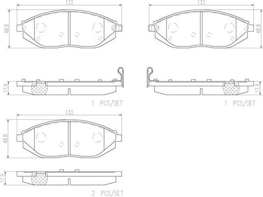 Brembo P10054N - Komplet Pločica, disk-kočnica www.molydon.hr