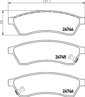 Brembo P10060N - Komplet Pločica, disk-kočnica www.molydon.hr