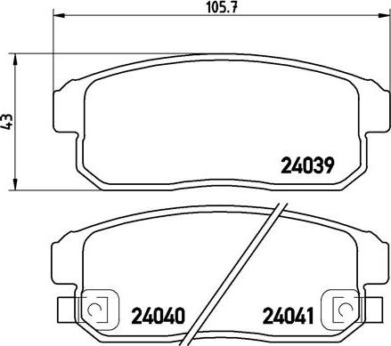 Brembo P 10 005 - Komplet Pločica, disk-kočnica www.molydon.hr