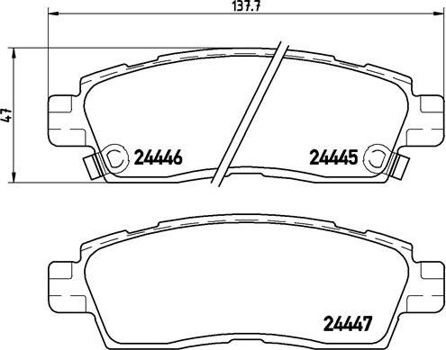 Brembo P 10 010 - Komplet Pločica, disk-kočnica www.molydon.hr