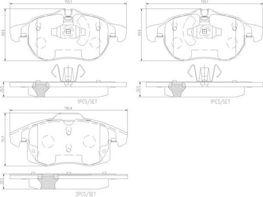 Brembo P10011N - Komplet Pločica, disk-kočnica www.molydon.hr