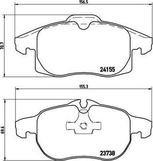 Brembo P 10 011 - Komplet Pločica, disk-kočnica www.molydon.hr