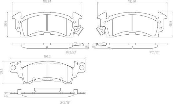 Brembo P10017N - Komplet Pločica, disk-kočnica www.molydon.hr