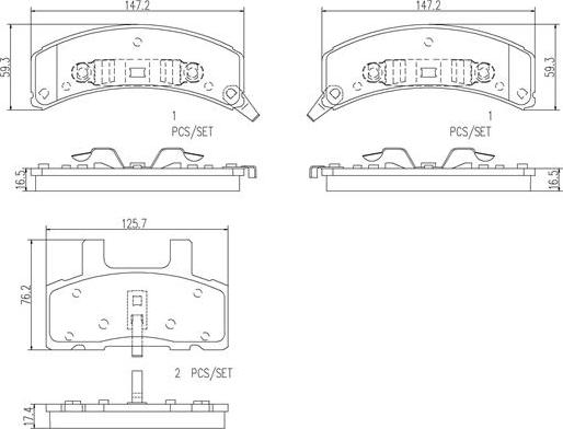 Brembo P10021N - Komplet Pločica, disk-kočnica www.molydon.hr