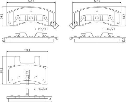 Brembo P10022N - Komplet Pločica, disk-kočnica www.molydon.hr