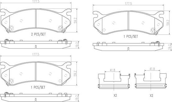 Brembo P10027N - Komplet Pločica, disk-kočnica www.molydon.hr