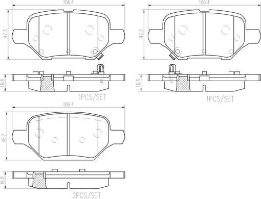 Brembo P10079N - Komplet Pločica, disk-kočnica www.molydon.hr