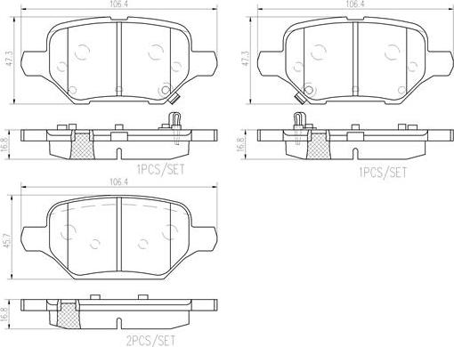 Brembo P 10 079 - Komplet Pločica, disk-kočnica www.molydon.hr