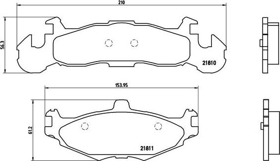 Brembo P 11 001 - Komplet Pločica, disk-kočnica www.molydon.hr