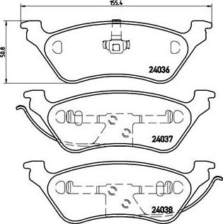 Brembo P 11 014 - Komplet Pločica, disk-kočnica www.molydon.hr