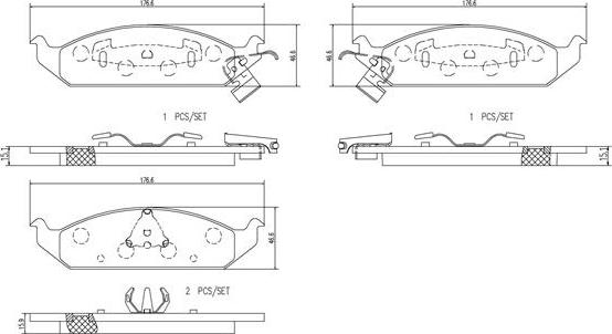 Brembo P11011N - Komplet Pločica, disk-kočnica www.molydon.hr