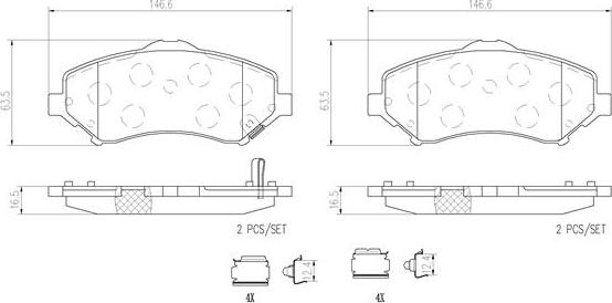 Brembo P11025N - Komplet Pločica, disk-kočnica www.molydon.hr