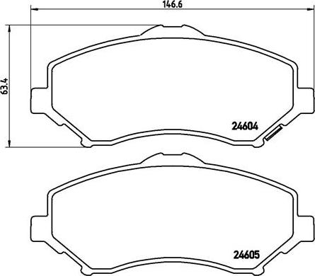 Brembo P 11 025 - Komplet Pločica, disk-kočnica www.molydon.hr