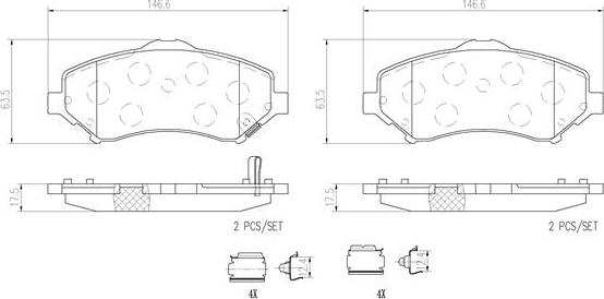 Brembo P11022N - Komplet Pločica, disk-kočnica www.molydon.hr