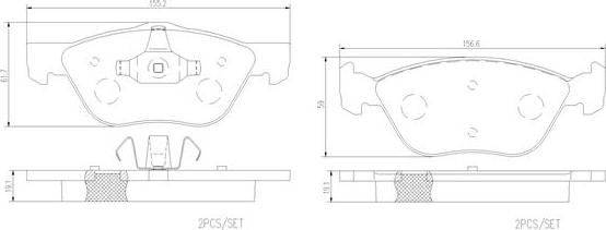 Brembo P 18 040 - Komplet Pločica, disk-kočnica www.molydon.hr